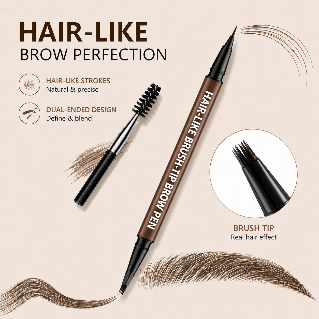 Last Day Buy 1 Get 1 Free🔥Hydranya Waterproof Hair-Like Brow Pen – Smudge-Proof, Long-Lasting Natural Eyebrow Pencil