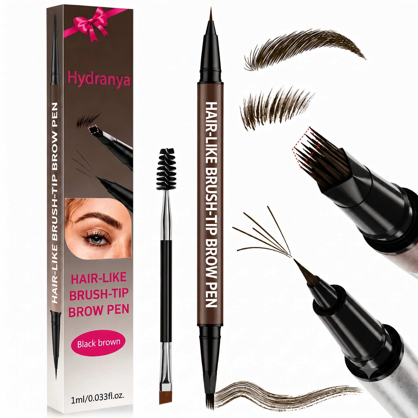 Last Day Buy 1 Get 1 Free🔥Hydranya Waterproof Hair-Like Brow Pen – Smudge-Proof, Long-Lasting Natural Eyebrow Pencil
