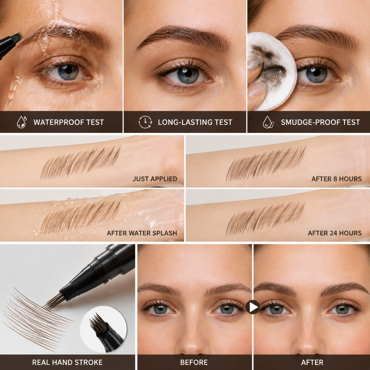 Last Day Buy 1 Get 1 Free🔥Hydranya Waterproof Hair-Like Brow Pen – Smudge-Proof, Long-Lasting Natural Eyebrow Pencil
