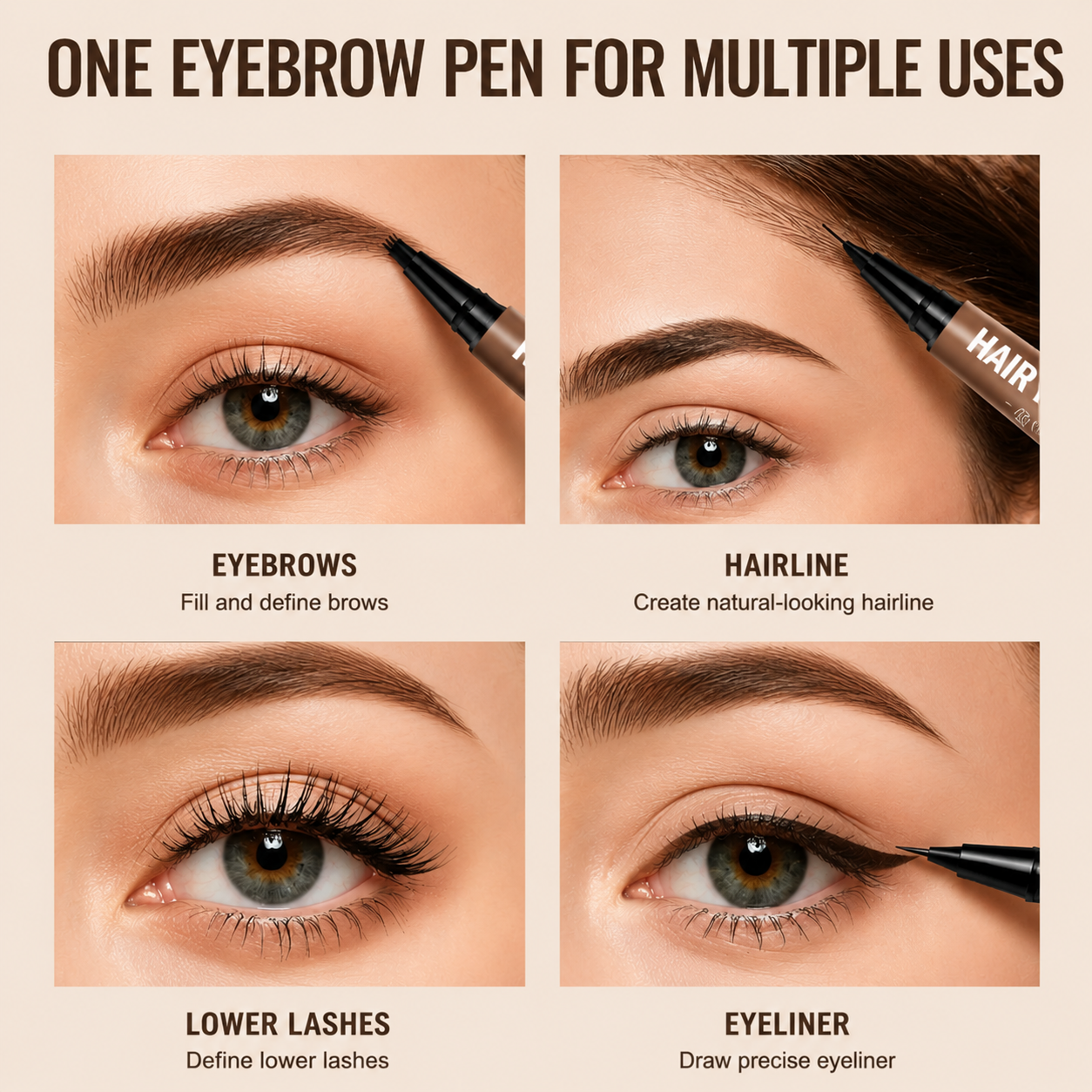 Last Day Buy 1 Get 1 Free🔥Hydranya Waterproof Hair-Like Brow Pen – Smudge-Proof, Long-Lasting Natural Eyebrow Pencil