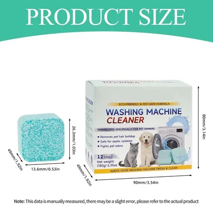 🔥Eco-Friendly Washing Machine Cleaner Fights Pet Odors & Hair Build-Up for Fresh Clean Machines