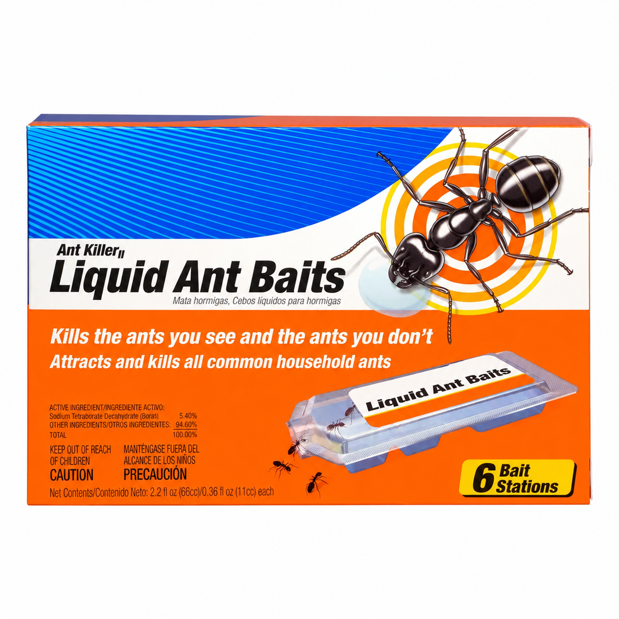 Ant Killer Bait Stations T300 - Liquid Bait to Eliminate Ants - Bait System - 6 Count Stations for Effective Indoor Ant Control