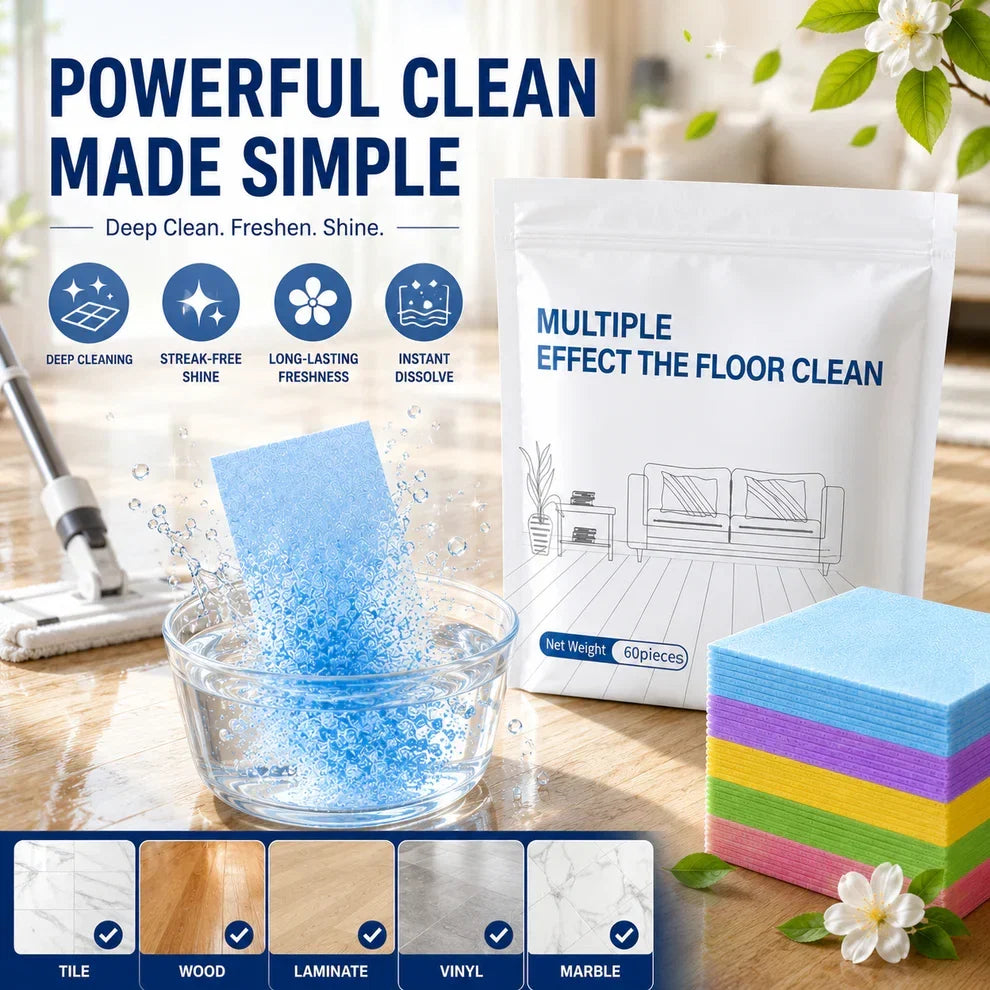 Powerful Floor Cleaning Without The Heavy Bottles♻️60-Pieces