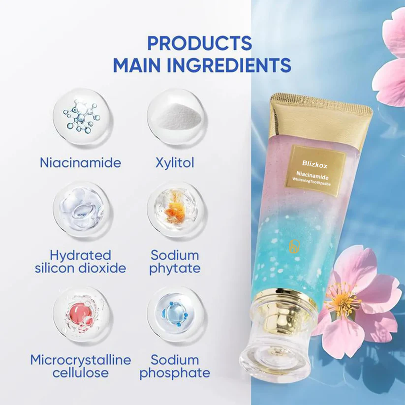 💋💋💋Nicotinamide Whitening Toothpaste – Removes Stains, Freshens Breath