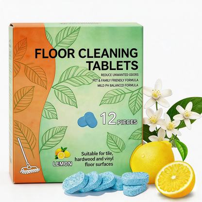Efficient Floor Cleaning Tablets-Multi-Surface Solution (Lemon Scent)