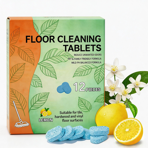 Efficient Floor Cleaning Tablets-Multi-Surface Solution (Lemon Scent)
