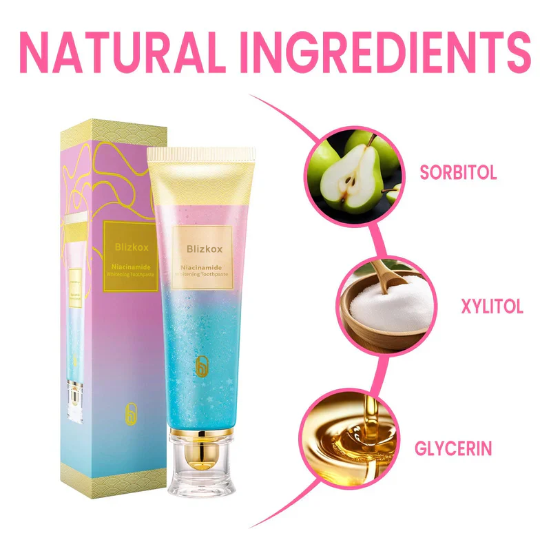 💋💋💋Nicotinamide Whitening Toothpaste – Removes Stains, Freshens Breath