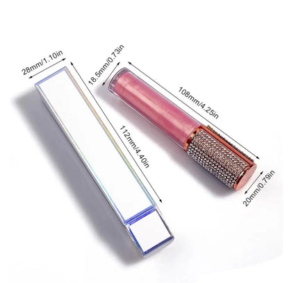 Private label transparent sparkling diamond lip gloss